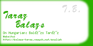 taraz balazs business card